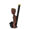 Hand-carved Groot figurine with a wood pipe, part of our novelty wood pipes collection