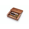 Wooden Oakleaf Mini Case with compartments for smoking accessories and marijuana