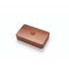 Rectangular wooden Oakleaf Mini Case with logo engraved on the lid for herbs and accessories