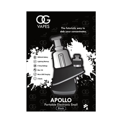 Portable Enail with Quartz Bowl for concentrates - Og Vapes Apollo portable vaporizer