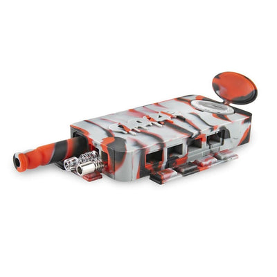 Camouflage-patterned Ooze Slugger device for a nice clean dab with orange accents