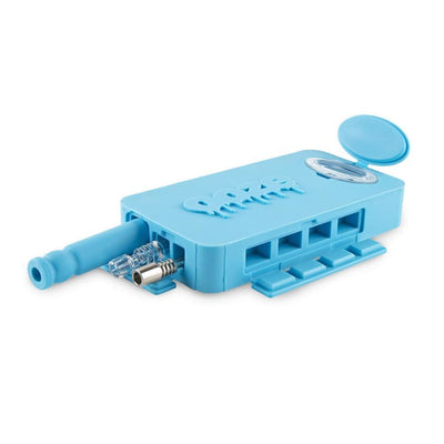 Light blue Ooze Slugger device with ports for a nice clean dab on the go
