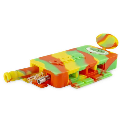 Colorful plastic toy gun with ball launcher for a nice clean dab experience