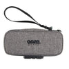 Gray fabric Ooze Traveler Smell Proof Bag with carbon lining and black wrist strap