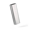 Cylindrical silver power bank for Pax Vaporizer and smooth glass hand pipe experience