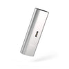 Sleek silver Pax Vaporizer offers flavorful smooth flower experience with display window