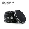 Durable 4-piece polygon herb grinder with razor-sharp teeth, 63mm black metal design