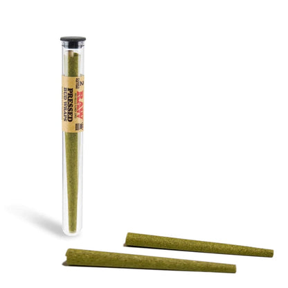 Pressed Bud Wraps pre-rolled flower cones in clear tube