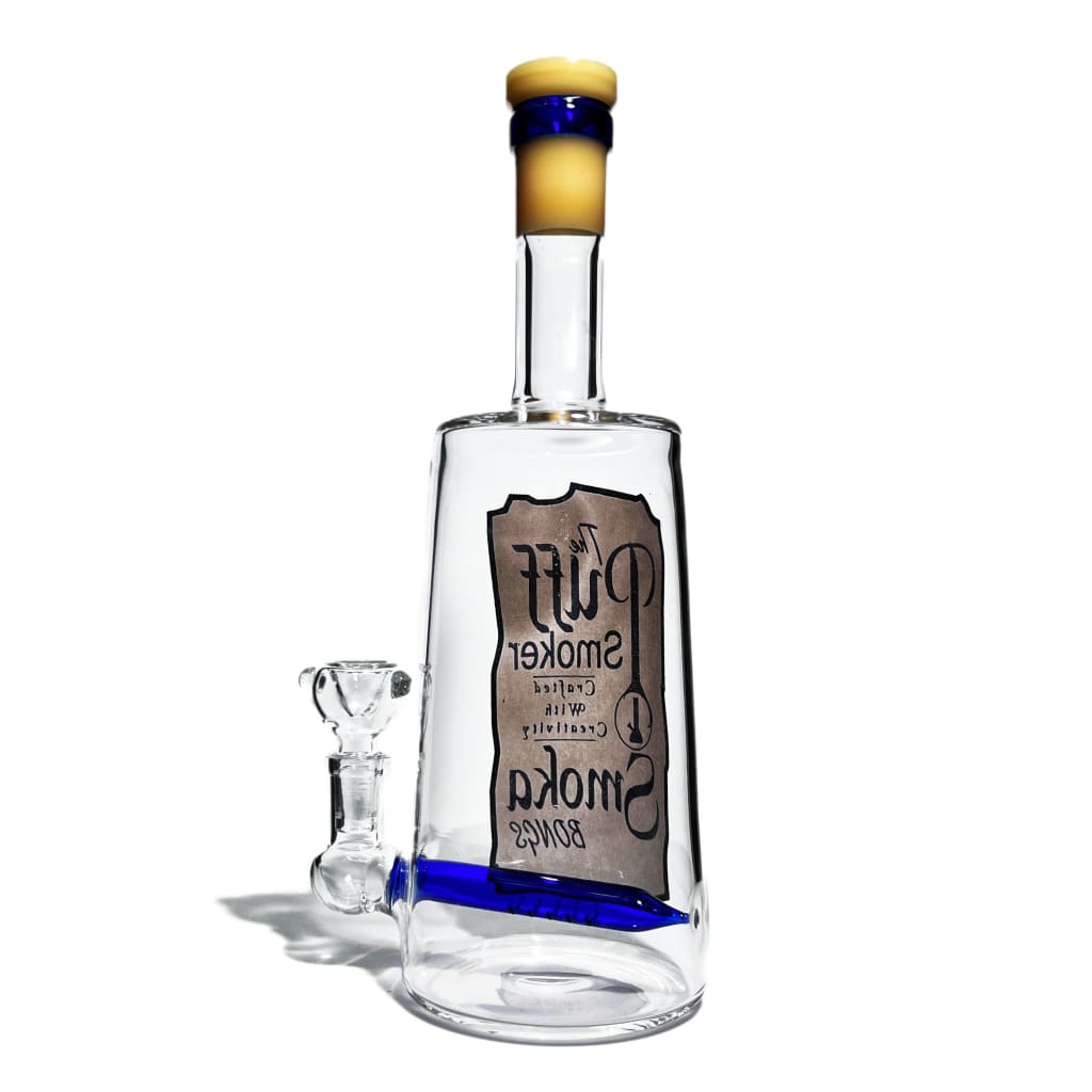 Heavy-duty liquor bottle smoker water pipe made from high-quality borosilicate glass