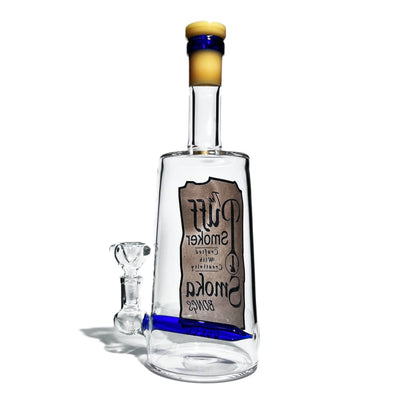 Heavy-duty liquor bottle smoker water pipe made from high-quality borosilicate glass