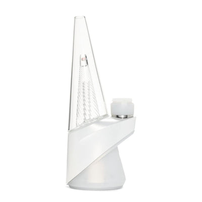 White Opal Peak Pro with helixed inner-cone and LED lighting on a metronome-shaped base