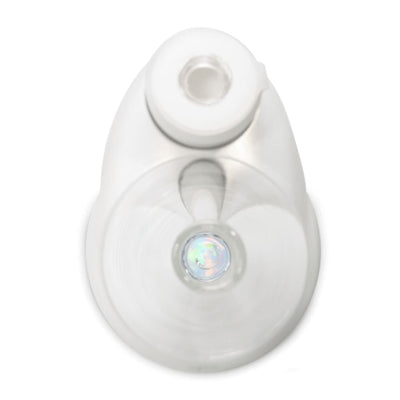 Opal Peak Pro device with helixed inner-cone and LED lighting featuring a circular button