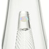 Opal Peak Pro glass bottle with helixed inner-cone and iridescent label or decoration