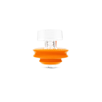 Orange silicone bottle stopper for Puffco Peak Pro Ball Cap maximizing vapor production