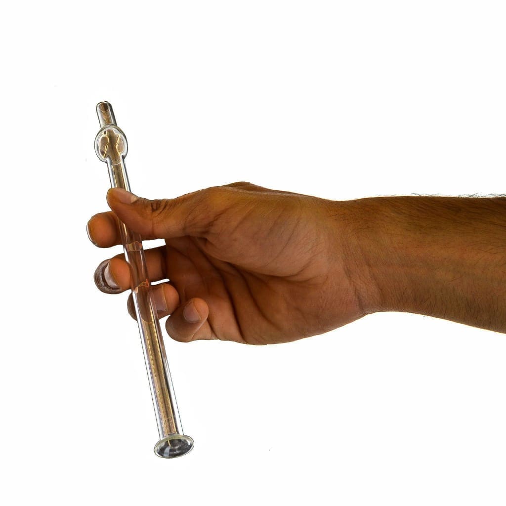 Handcrafted Boro Glass Quartz Dab Straw With a Rounded Bowl End For Dabbing