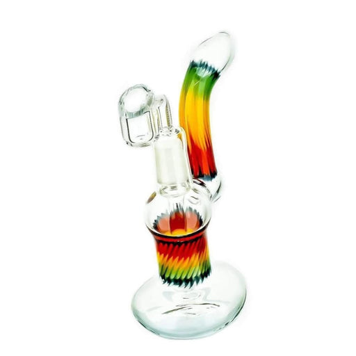 Raked Glass Bubbler Rig On sale
