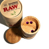 Raw Bamboo Six Shooter for Effortless Cone Filling with Purple Holes on Top