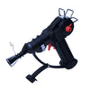 Futuristic Ray Gun Torch: Black glue gun with red trigger and metal stand for dabbing essentials