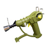 Futuristic Ray Gun Torch: Retro green design with adjustable flame intensity, perfect for dabbing