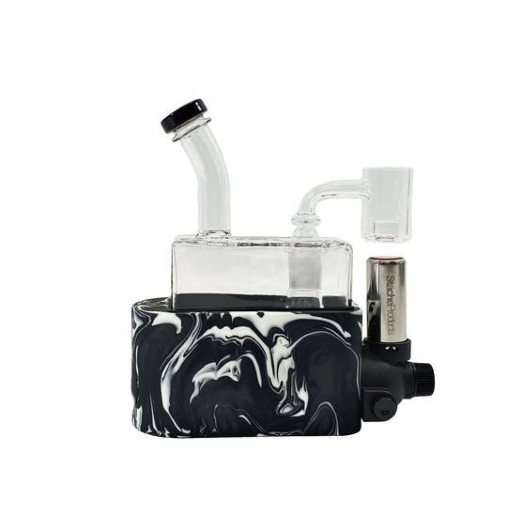 Rio Dab Rig Makeover with quartz banger and glass water chamber by Stache Products