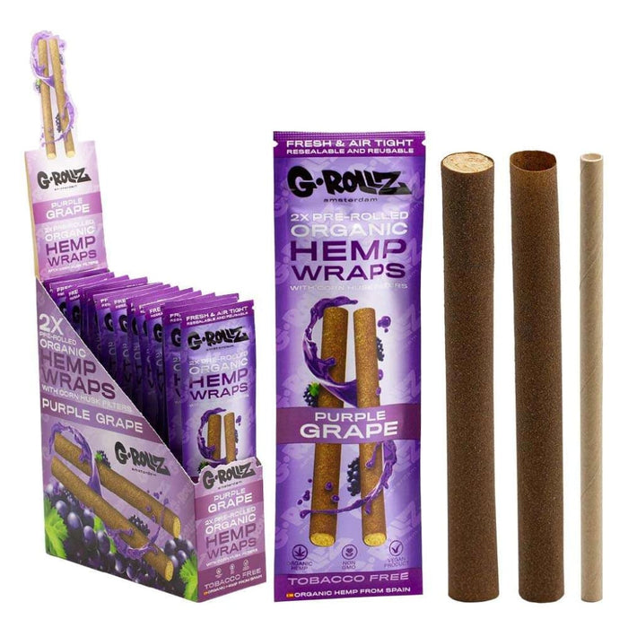 G-rollz 2x Pre-rolled Organic Hemp Wraps With Filters (15