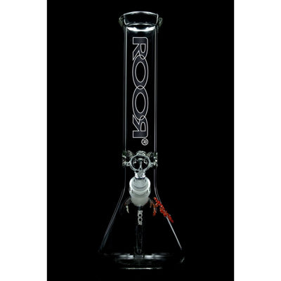 Roor® 14 Beaker Glass 50x5 5mm German Schott with ’ROOR’ branding and beaker-style base