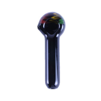 Slim Roots Glass Pipe Daily Driver with clear tubing in black glass