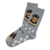 Fun Rottweiler Crew Design Cotton Blend Socks with dog designs and paw prints