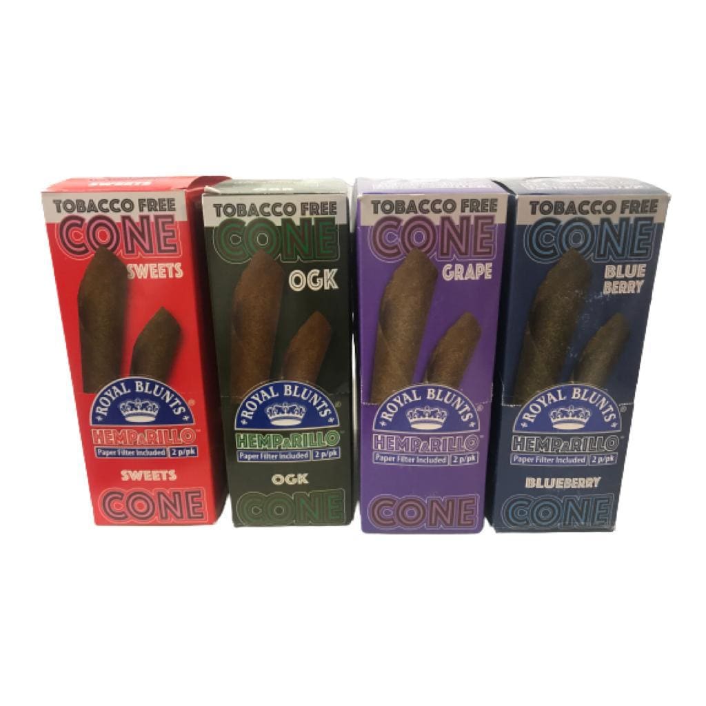 Royal Blunts Cone - Original Hemp Flavor. Flavored tobacco-free cone wraps in various colors
