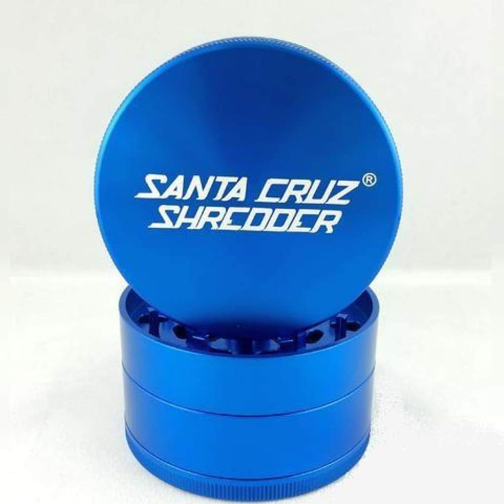 Blue Metal Santa Cruz Shredder, Medical-grade Anodized Aluminum Herb Grinder