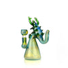 Blue and green dragon-shaped glass bong: 14mm male bowl, tall ships assorted water pipe accessory