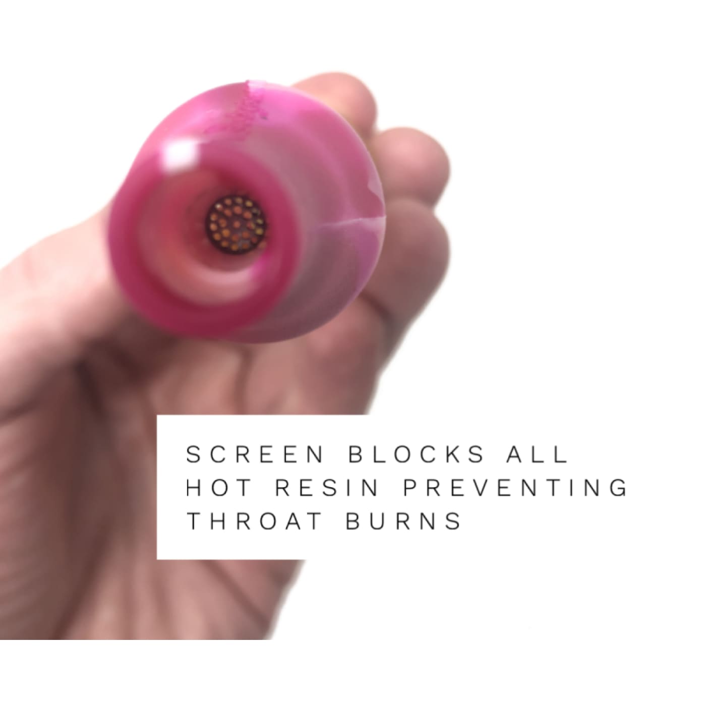 Reusable silicone filter tips starter kit with pink bowl and mesh screen