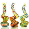 Colorful Sherlock Bubbler Swirling Art with Twisted Mouth Design in vibrant patterns