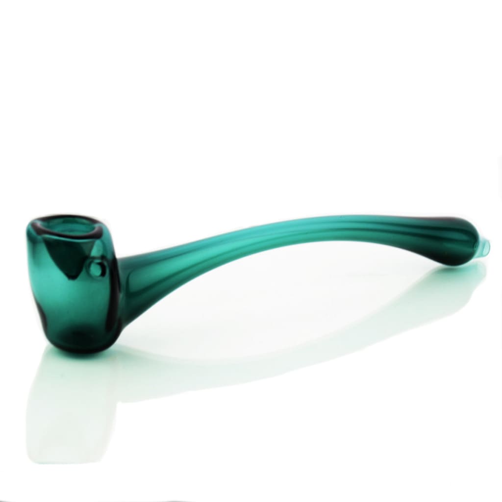 Vibrant green Sherlock Gandalf pipe, color tube glass 11 inch