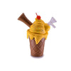 Colorful silicone water pipe with ice cream cone-shaped 14mm bowl insert and cherry on top