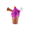 Colorful silicone water pipe shaped like an ice cream cone with 14mm bowl insert