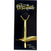 Gold Mini Keychain Tools: Gold-colored dab tool on a necklace chain for concentrate lovers