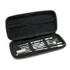 Portable tool kit with pro tools set in a zippered black case for master kits