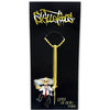 Gold-colored dabbing tool with cartoon charm and attached keychain - Tools Mini Gold