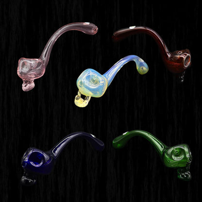 Colorful glass skull pipes in Skull Gandalf Glass Sherlock Pipe