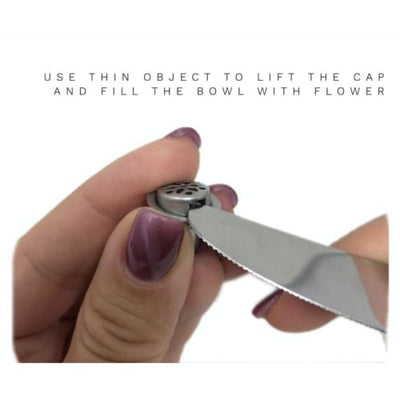 Opening vape cartridge with tool for Retractable Weed Pipe With Waterless Cooling