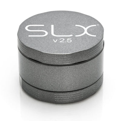 Metallic gray SLX Ceramic Coat Grinder with FDA-approved ceramic coating top view