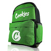 Bright green ’Cookies’ smell proof hands free backpack with white logo