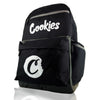 Black ’Cookies’ Smell Proof Hands Free Backpack with white logo for discreet odor control