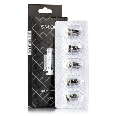 Smok Nord 0.6ω mesh coils for satisfying tight airflow with nicotine salts