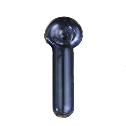 Blue Smokestack Glass Pipe in Spoon Style by Chameleon Glass