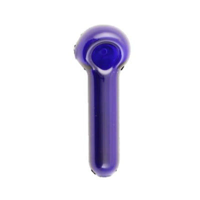Sleek royal blue Smokestack Glass Pipe spoon style by Chameleon Glass