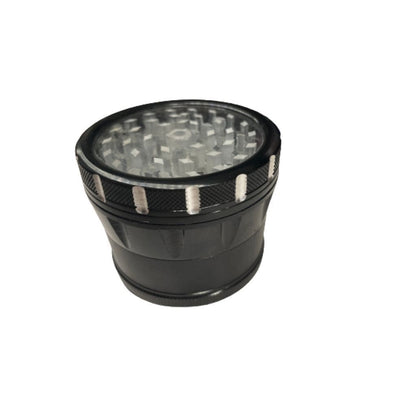 Black smokey metal grinder with clear lid, best weed grinders 2.5 inch