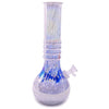 Colorful Soft Glass Water Pipe - Blue & White Swirled Heavy-Duty Glass Water Pipe