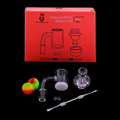 Opaque white bottom kit for Space King Banger Sets: essential for the perfect dab session